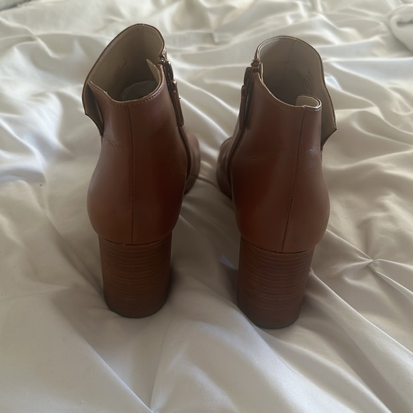 Cole Haan Leather Ankle Boot Peep Toe - Picture 3 of 8